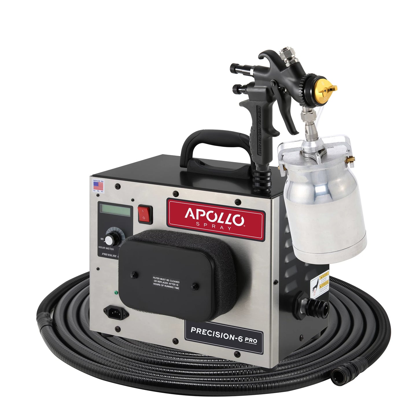 Apollo Sprayers Precision-6 Pro Turbine System, 6-Stage Motor and Precision PSI Dial and PowerPause™
