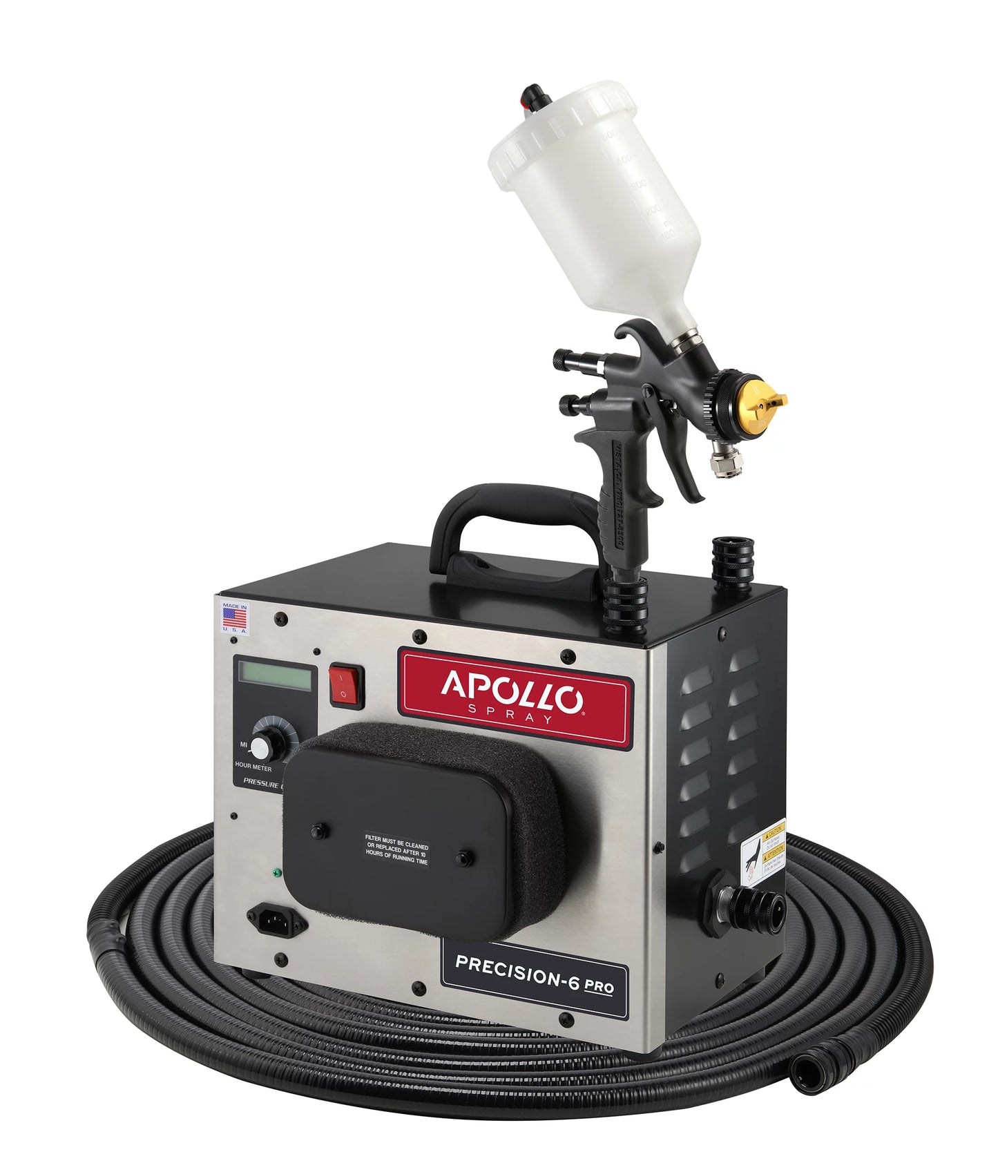 Apollo Sprayers Precision-6 Pro Turbine System, 6-Stage Motor and Precision PSI Dial and PowerPause™