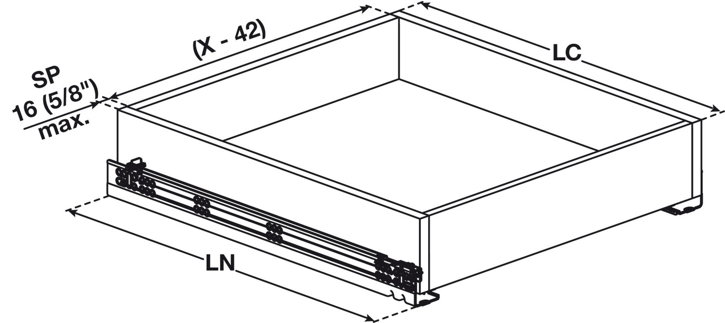 Salice Progressa Smove Concealed Undermount Drawer Slide