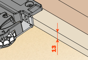 Salice Progressa+ Undermount Release Lever, 2D with Flange Mount