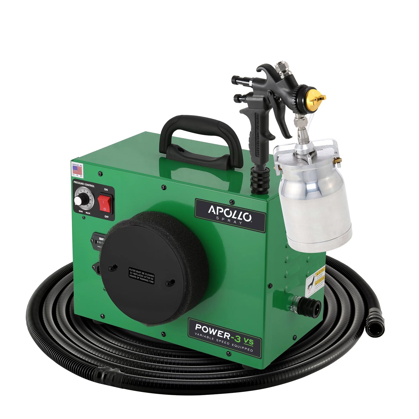 Apollo Sprayers Power-3 VS Turbine System, 3-Stage Motor with Variable Speed Control and QuadraClean™