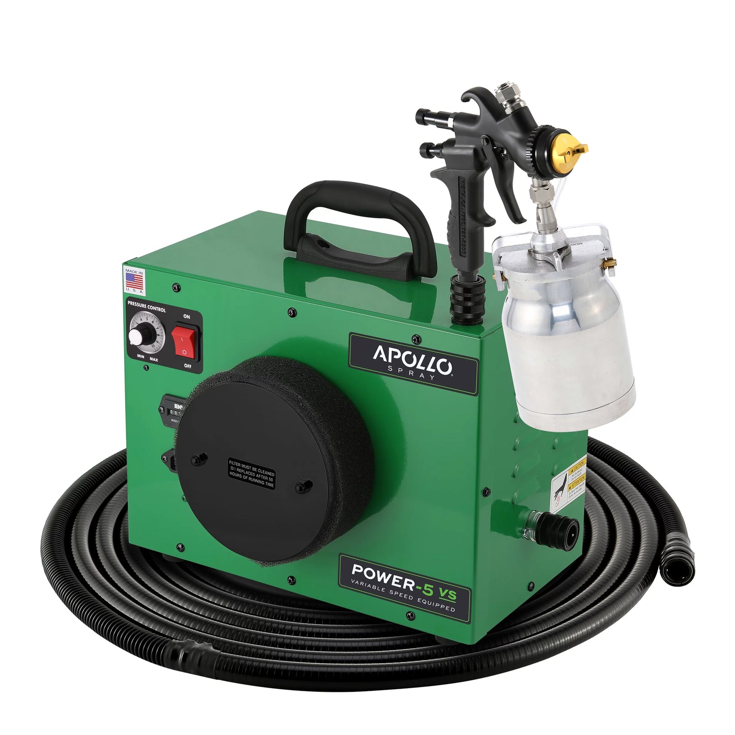 Apollo Sprayers Power-5 VS Turbine System, 5-Stage Motor with Variable Speed Control and QuadraClean™