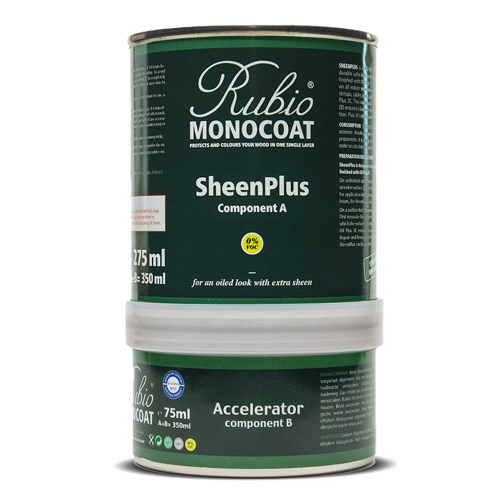 Rubio Monocoat SheenPlus, for an oiled look with extra sheen