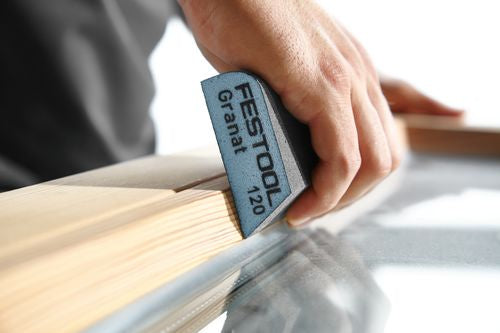 Festool 201084 Granat Concave Abrasive Sanding Block, 120 Grit, 6 Pack