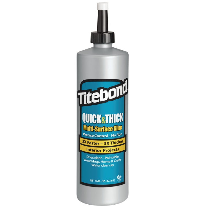 Titebond Quick and Thick Multi-Surface Glue, No Run & No Drip