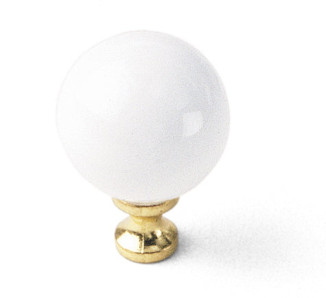 01942 White Ball Knob, Porcelain Collection - Laurey