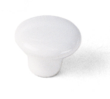 02942 White Knob, Porcelain Collection - Laurey
