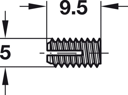 Hafele Spreading Dowel without Collar, Nylon
