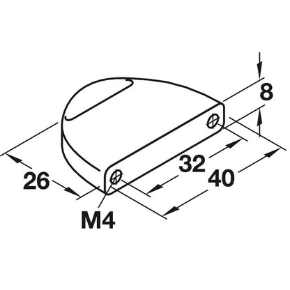 Hafele Lago Di Como Pull Urban 40 mm legnth