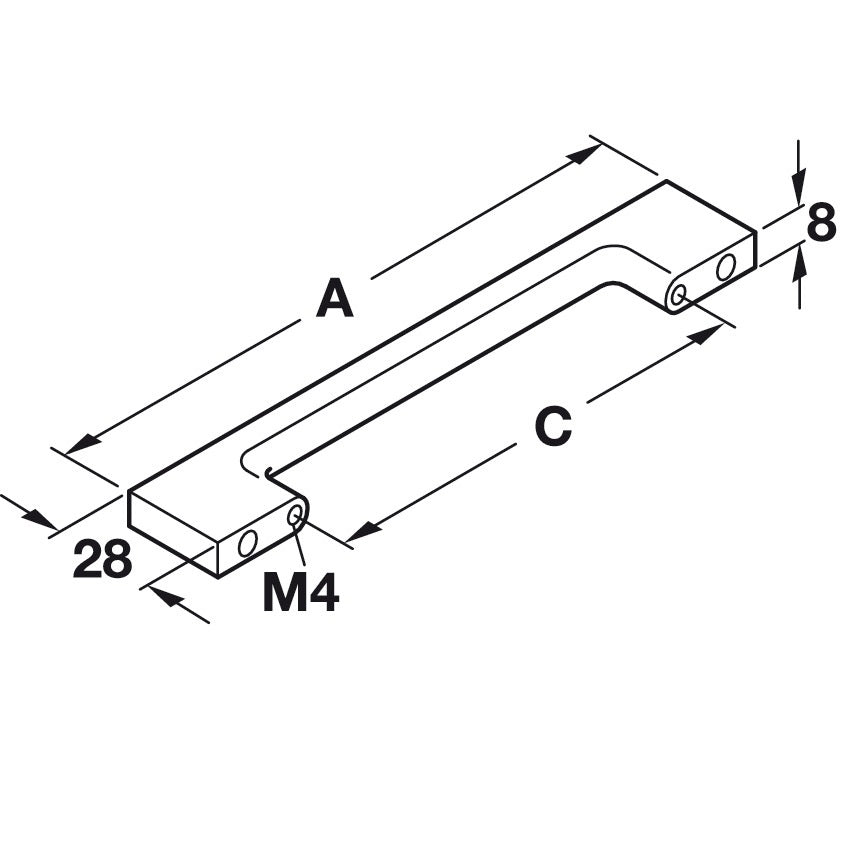 Hafele Square Pull Mid Century Modern