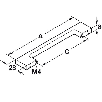 Hafele Square Pull Mid Century Modern
