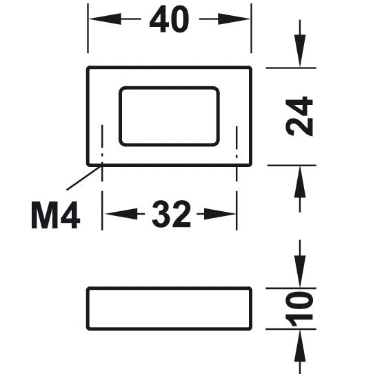 Hafele Nouveau Pull Urban 40 mm legnth