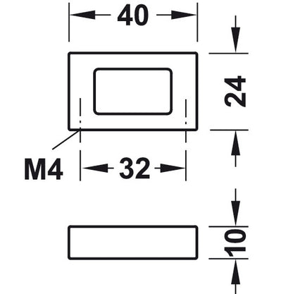 Hafele Nouveau Pull Urban 40 mm legnth