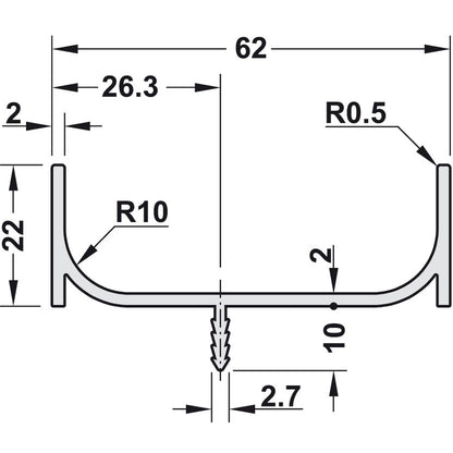 Hafele Passages C-Pull Vertical