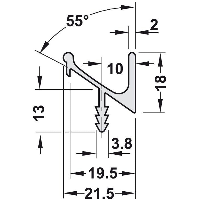 Hafele Tab Inset Pull  