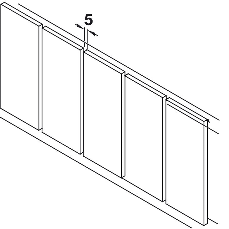 Hafele Tab L-Pull Height 18 mm