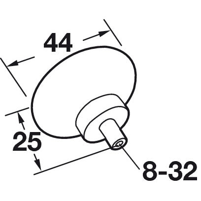 Hafele Glacio Knob Round