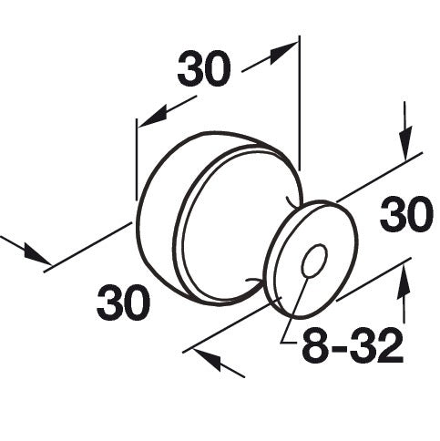 Hafele Highland Ridge Knob Round