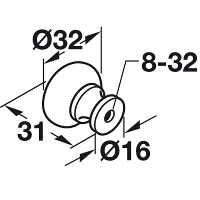 Hafele Hollow Knob