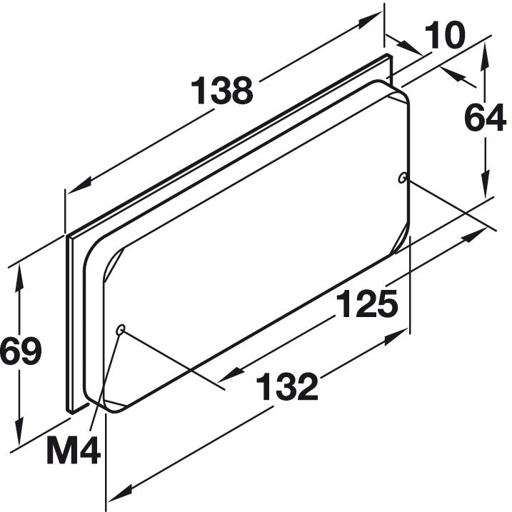 Hafele Lago Di Como Recess Pull Architectural, Length 138 mm