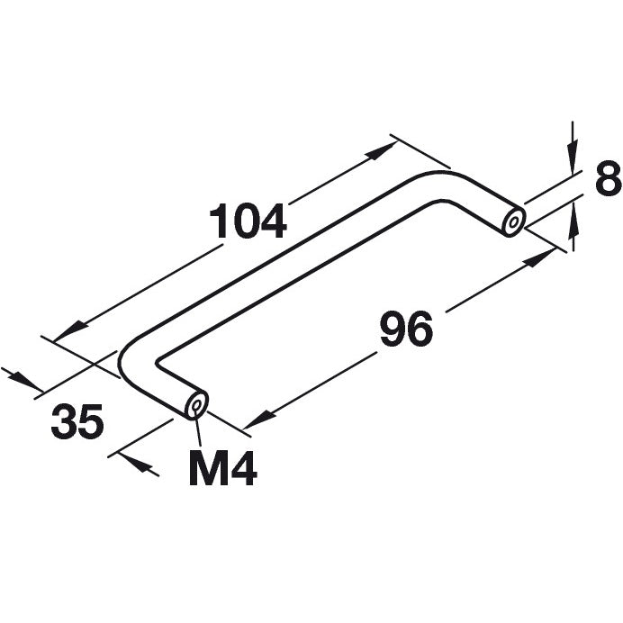 Hafele Arbus Pull, Finish Code 101ST23