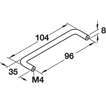 Hafele Arbus Pull, Finish Code 101ST23