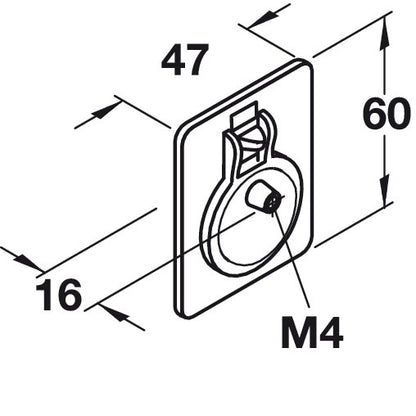 Hafele Koenig Recess Pull