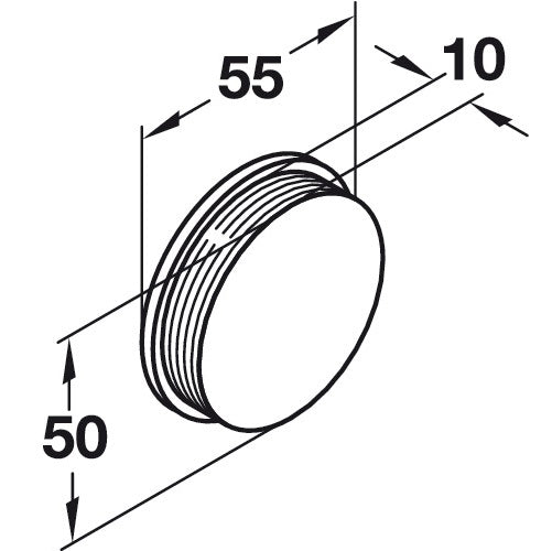 Hafele Honnecourt Recess Pull Round