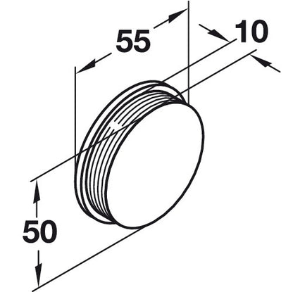 Hafele Honnecourt Recess Pull Round