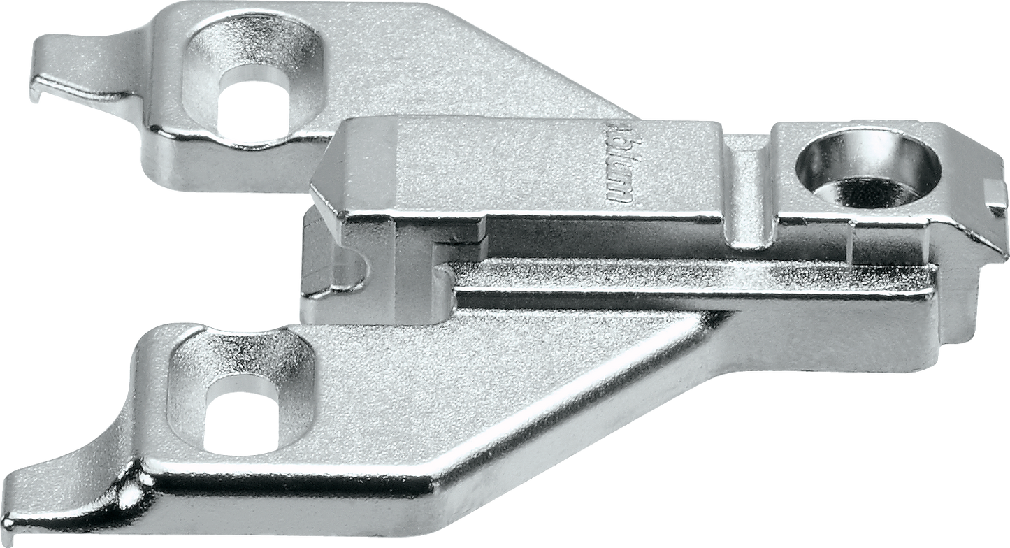 Blum 6 mm Elongated Holes Screw-On Face Frame Adaptor Mounting Plate, Face Frame Mounting Plates