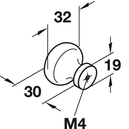 Hafele Natural Knob, Farmhouse
