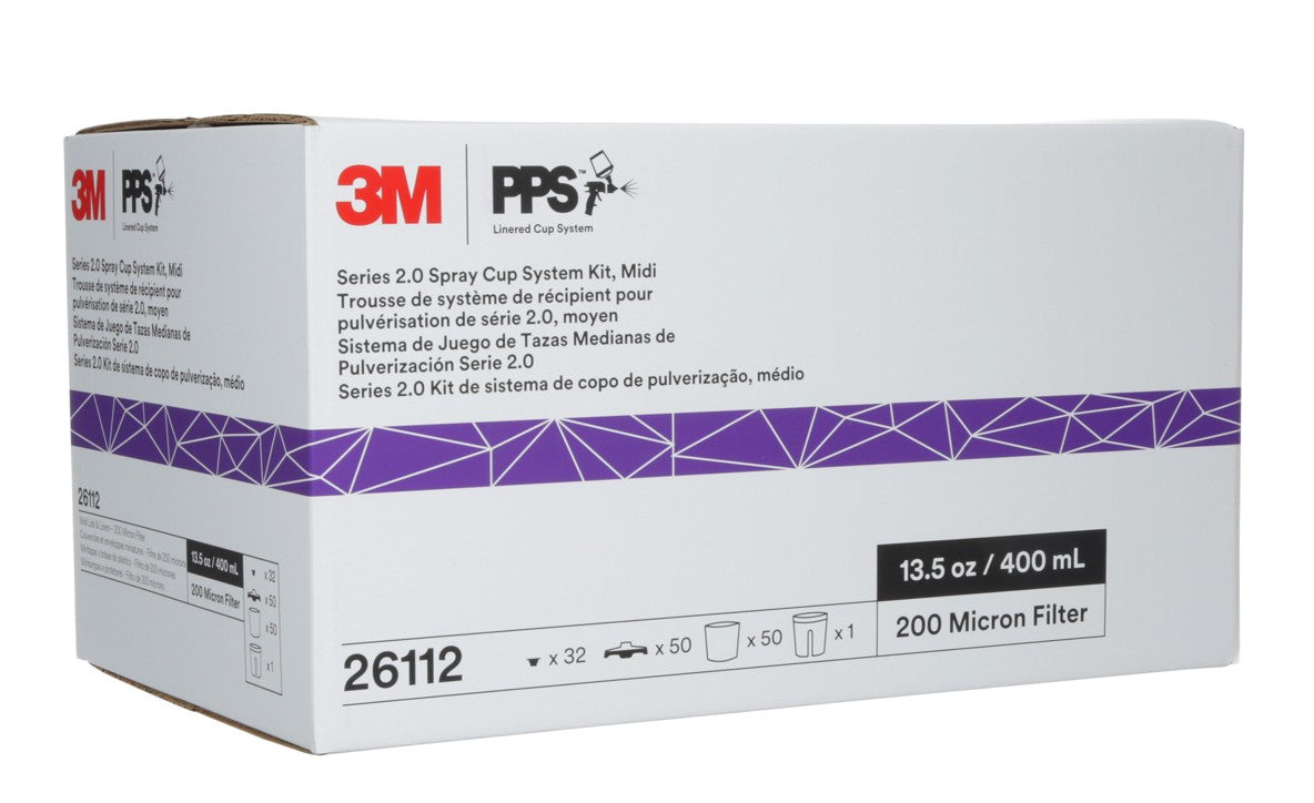 Fuji Spray Cup Kit, 3M PPS 2.0 Series (included hard cups used with Compressor Spray Guns Only)