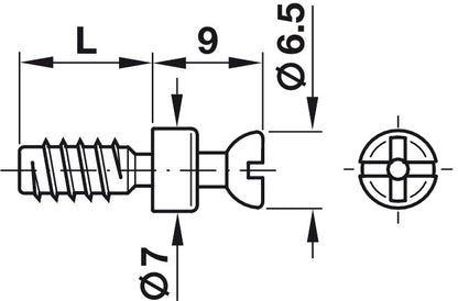 Rafix 20 Connecting Bolt with Special Thread