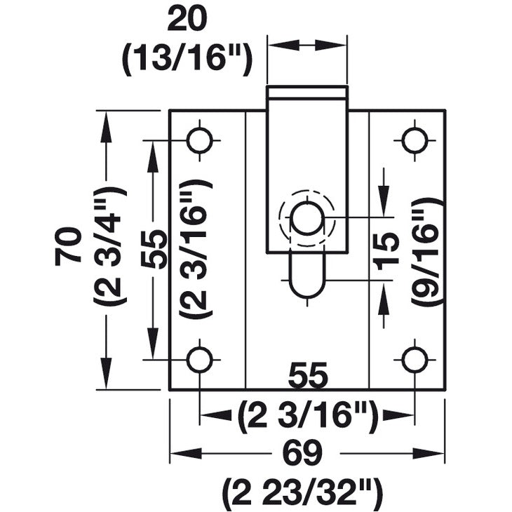 Hafele Black Safety Bracket for Wall Bed