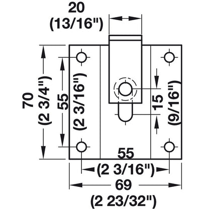 Hafele Black Safety Bracket for Wall Bed