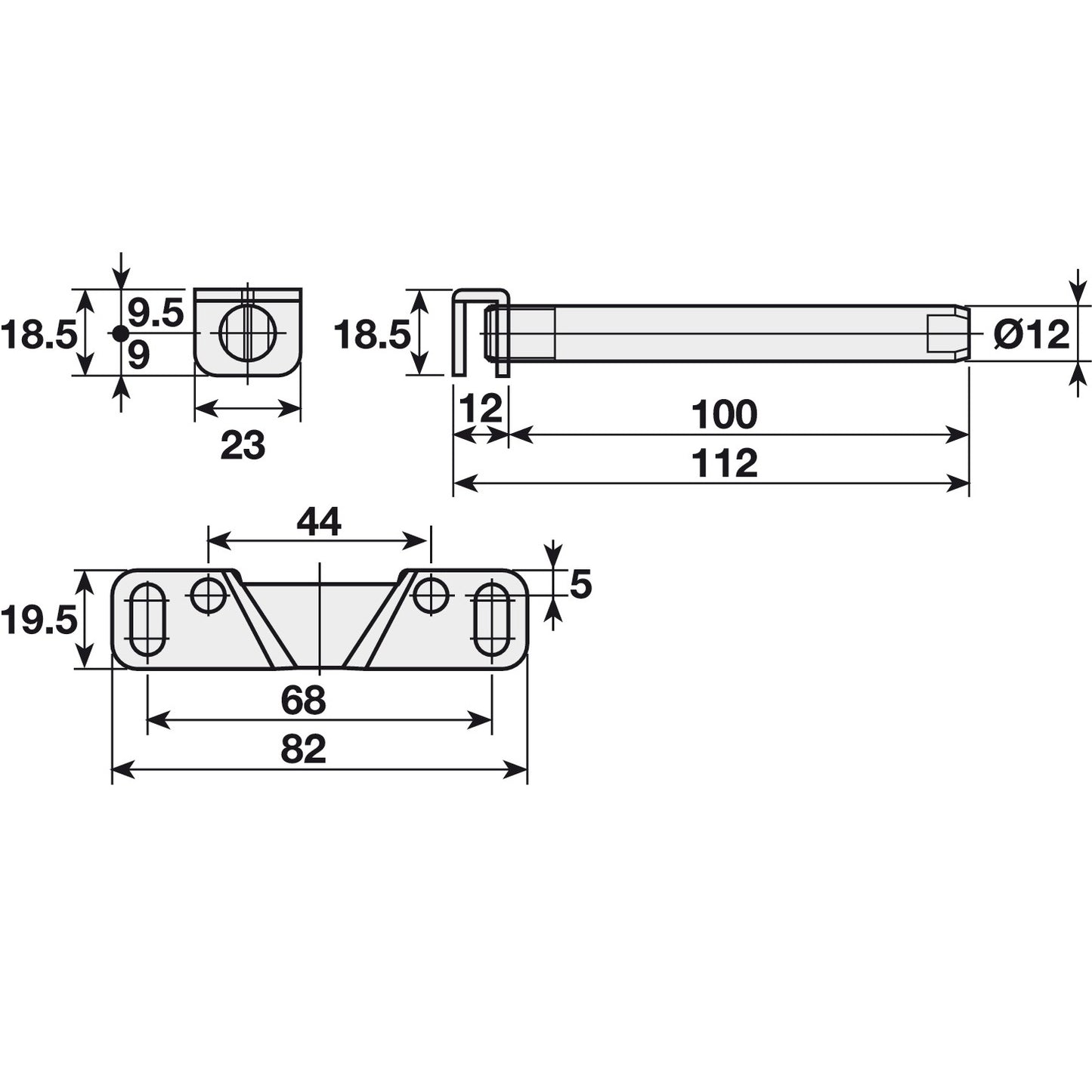 Hafele Concealed Shelf Support with Inclination Adjustment