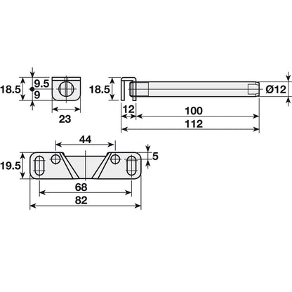 Hafele Concealed Shelf Support with Inclination Adjustment