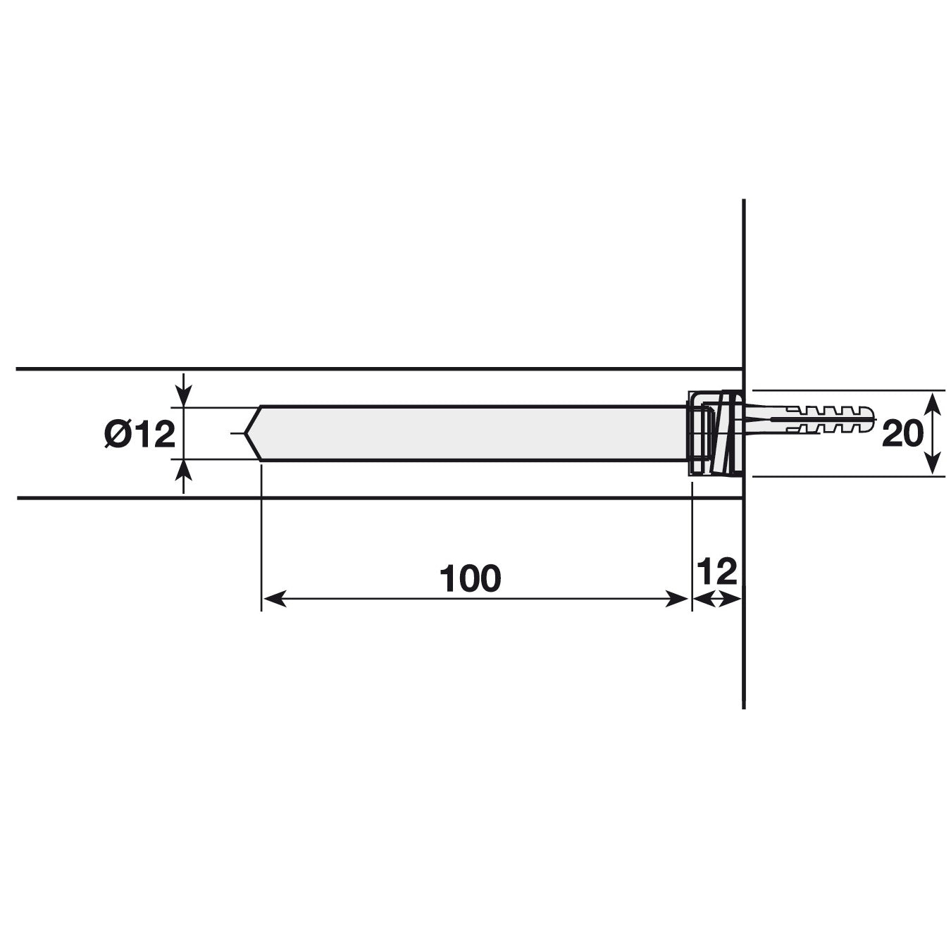 Hafele Concealed Shelf Support with Inclination Adjustment
