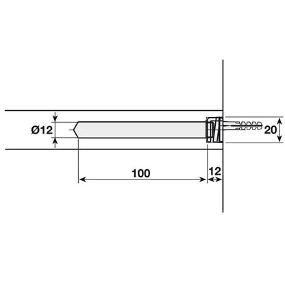 Hafele Concealed Shelf Support with Inclination Adjustment
