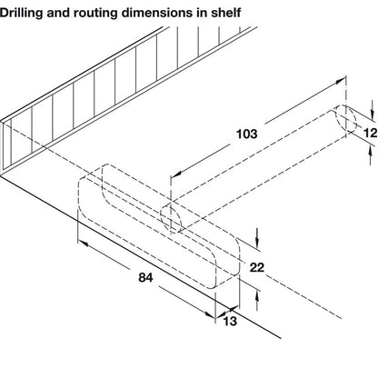 Hafele Concealed Shelf Support with Inclination Adjustment