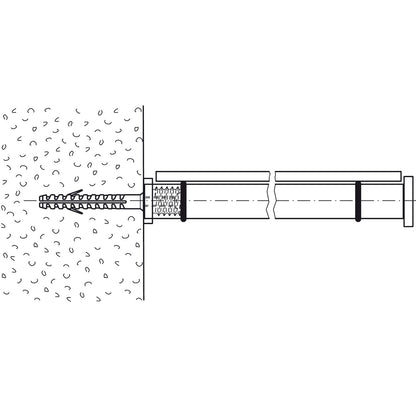 Hafele Glass Shelf Support Set for Wall Mount, Ø20 mm (2 sets needed for 1 shelf)