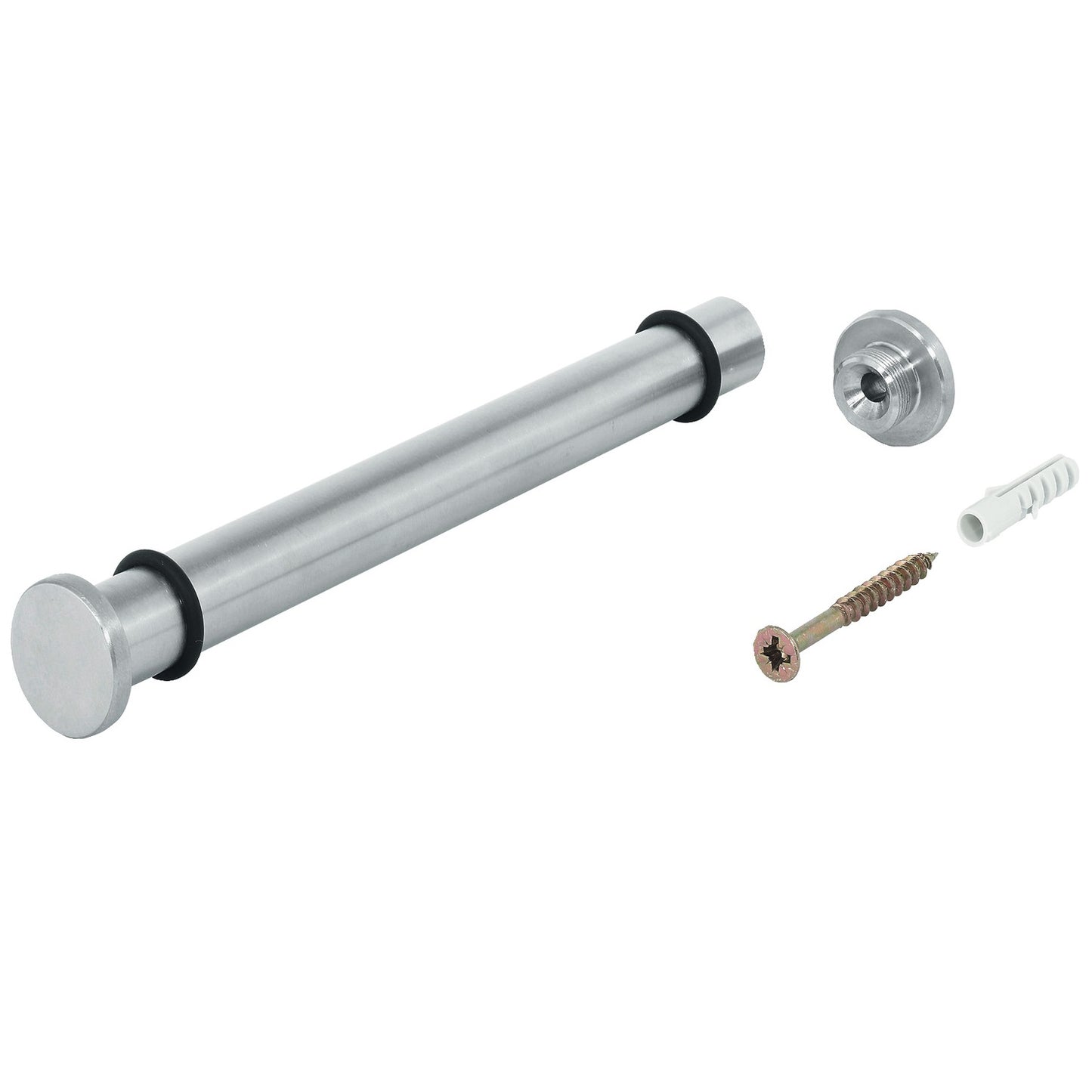 Hafele Glass Shelf Support Set for Wall Mount, Ø20 mm (2 sets needed for 1 shelf)