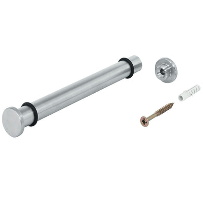 Hafele Glass Shelf Support Set for Wall Mount, Ø20 mm (2 sets needed for 1 shelf)