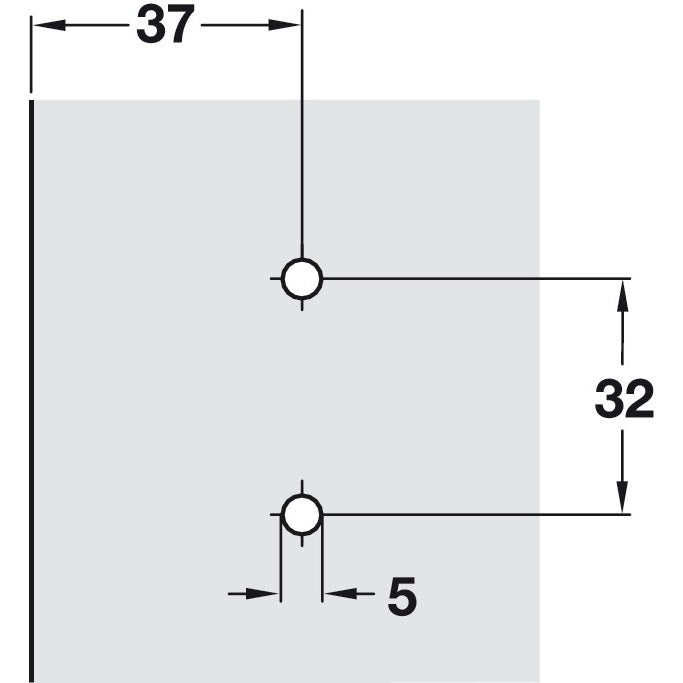 Hafele Clip-On Mounting Plate for European Hinges