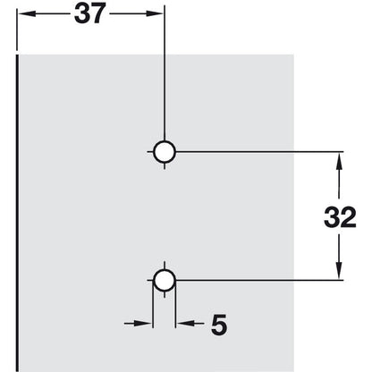 Hafele Clip-On Mounting Plate for European Hinges