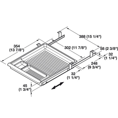 Hafele 3 Compartment Pencil Drawer