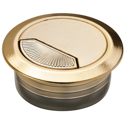 Hafele Round Two-Piece Cable Grommet with Spring Closure