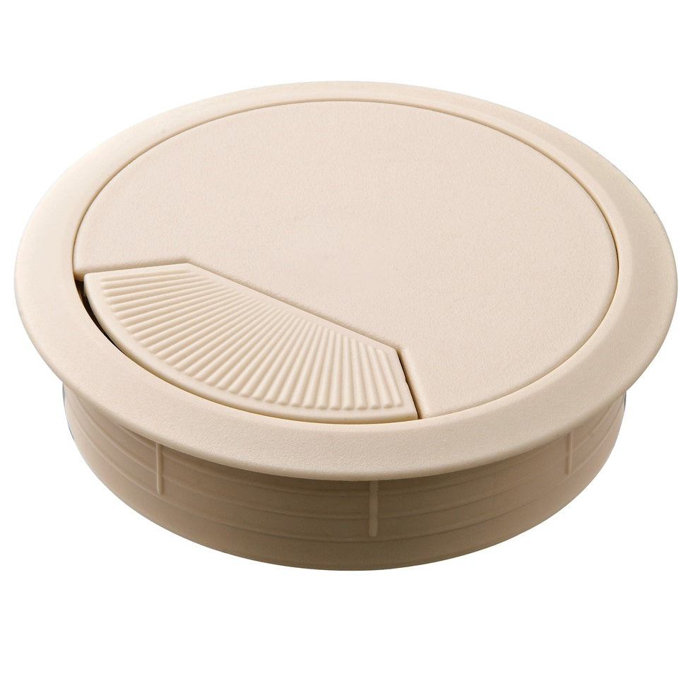 Hafele Round Two-Piece Cable Grommet with Spring Closure