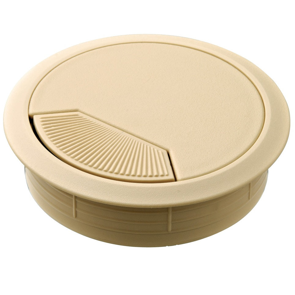 Hafele Round Two-Piece Cable Grommet with Spring Closure