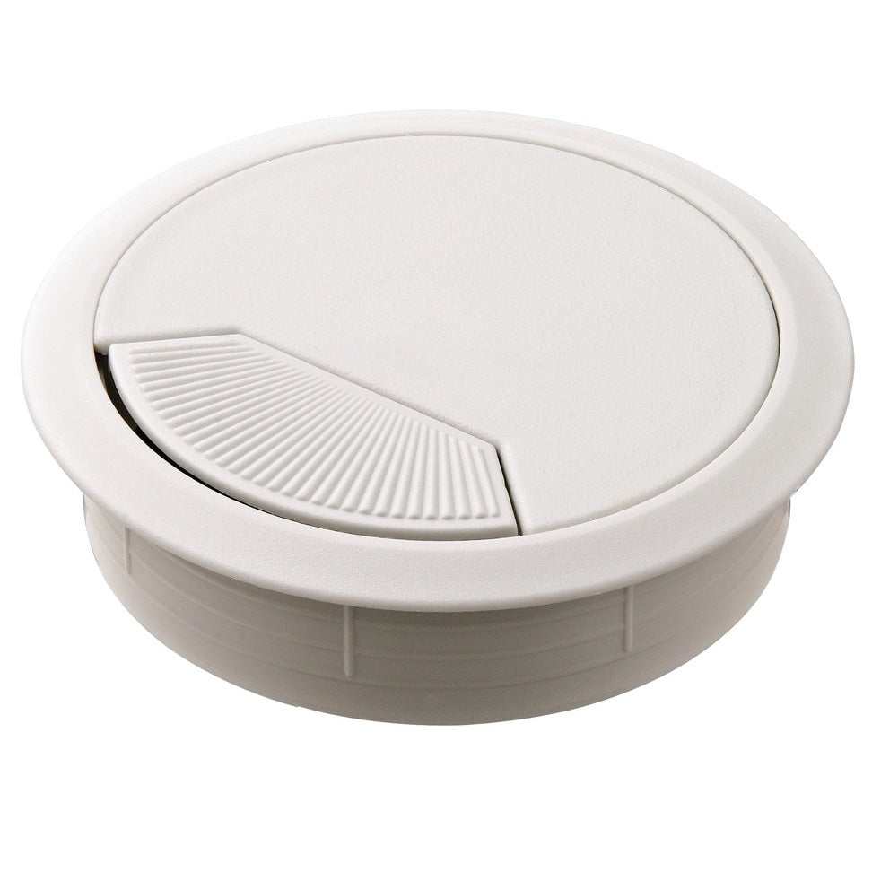 Hafele Round Two-Piece Cable Grommet with Spring Closure